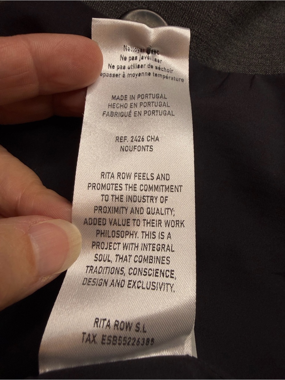 Rita Row Noufonts Longline Coat | Dark Grey | Size M - Picture 10 of 13